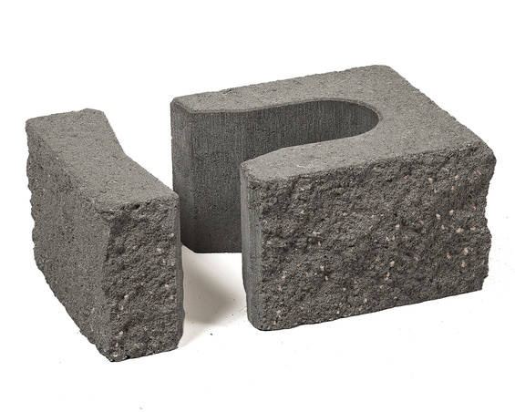 Garden Wall plus antracit avslut par 30,5x23x15 cm